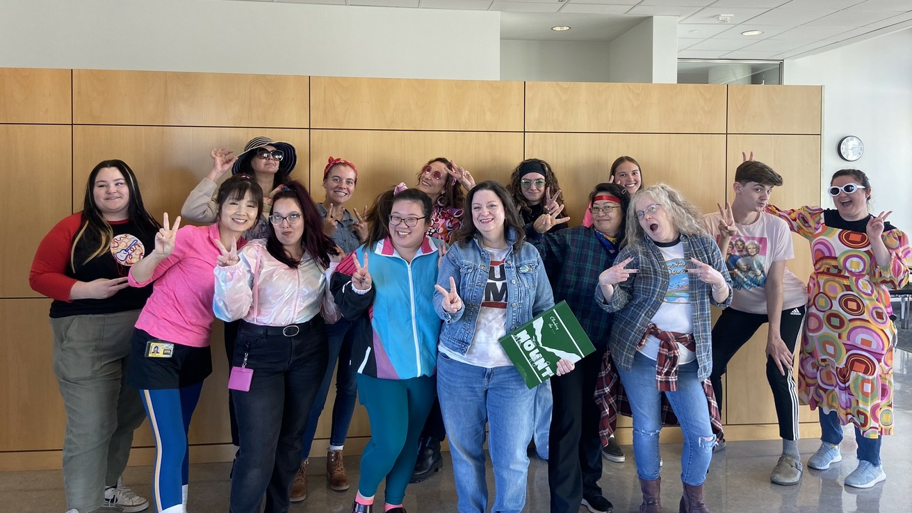 MORL staff dressed up for Throwback day for Spirit week 2024